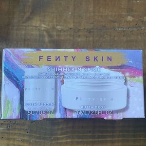Fenty Skin Shimmer N Spice lip balm and body lotion Duo NIB